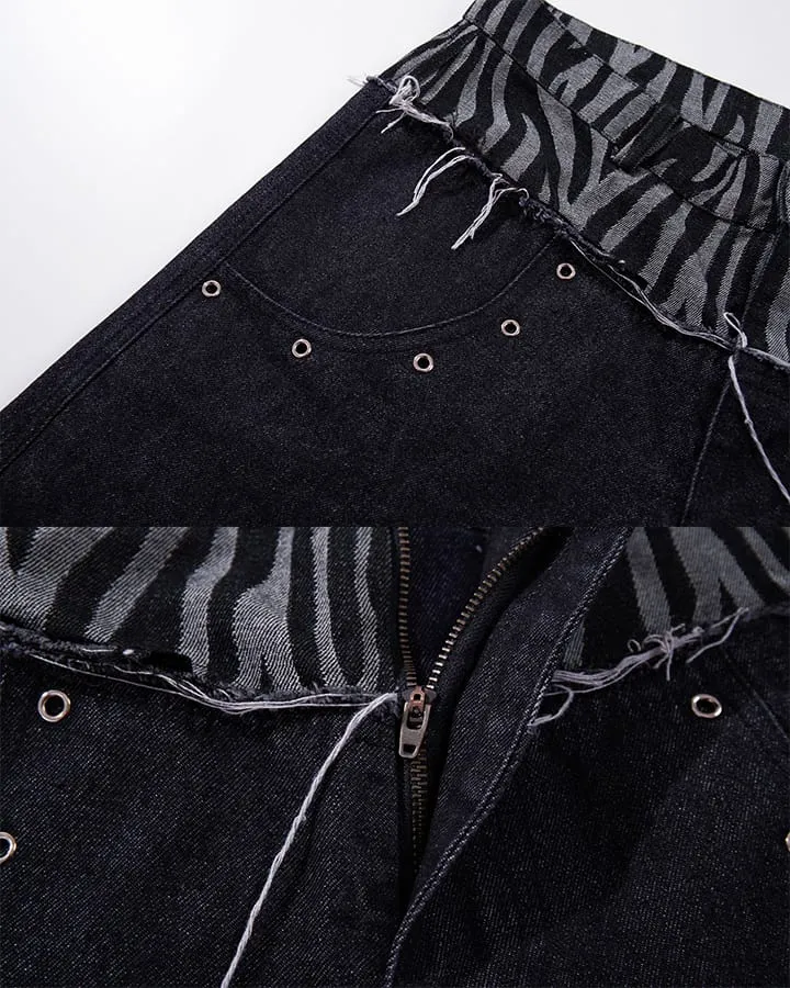KIIKIO Grunge Patchwork Jeans
