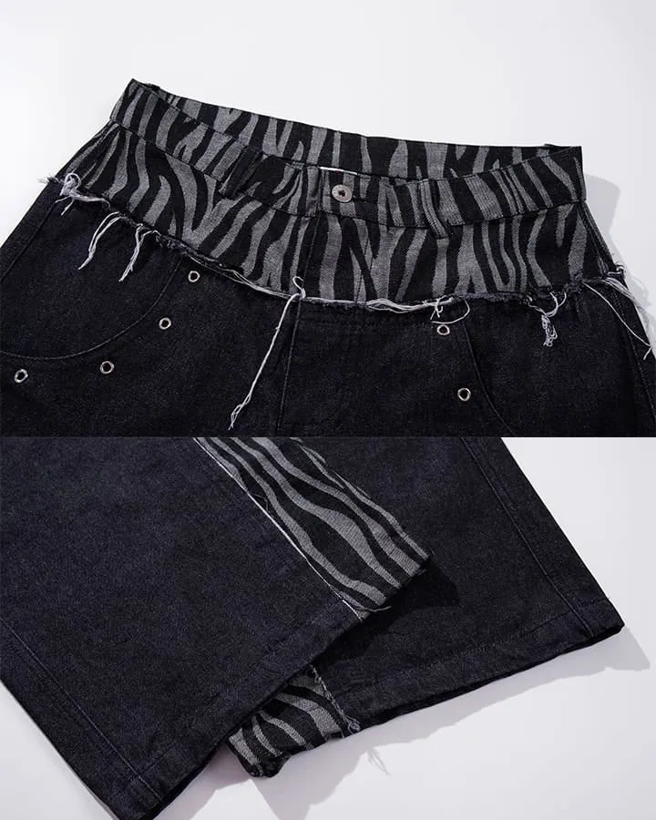 KIIKIO Grunge Patchwork Jeans