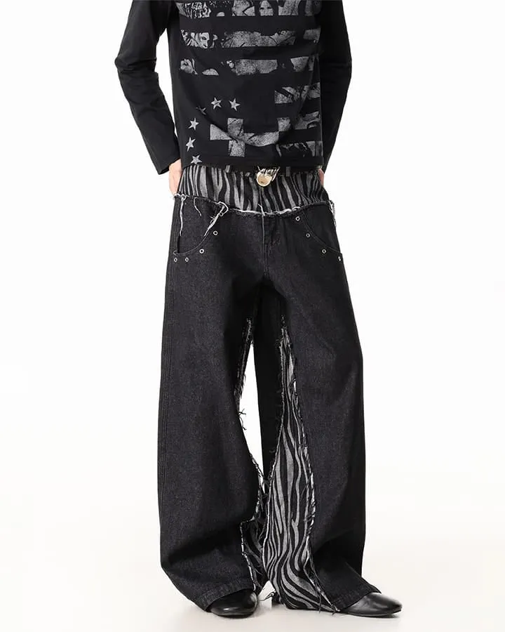 KIIKIO Grunge Patchwork Jeans