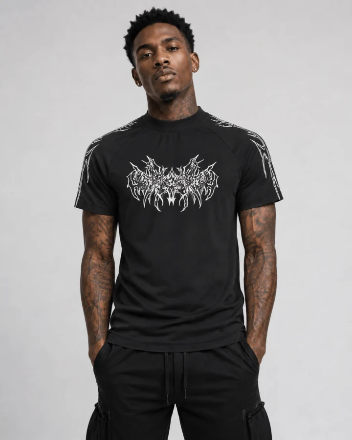 American Tribal Graphic Black Sports Tee