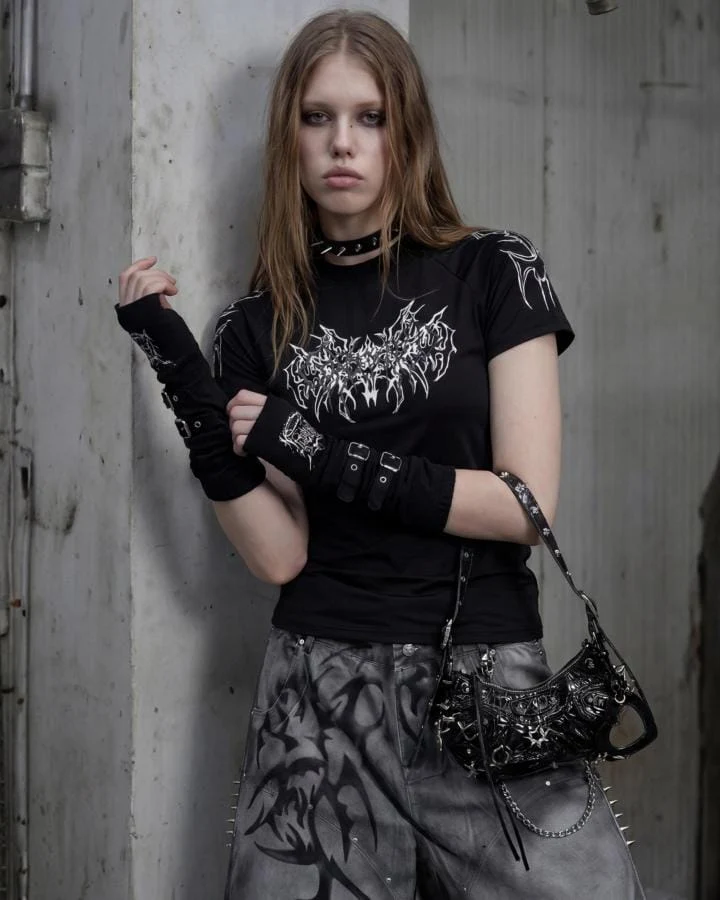 American Tribal Graphic Black Sports Tee