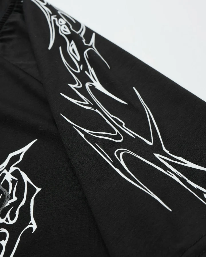 American Tribal Graphic Black Sports Tee