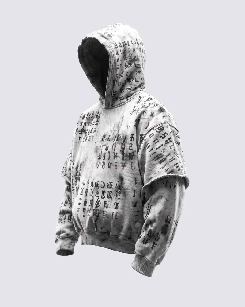 KIIKIO SYMBIOTE Series | Grunge Layered Hoodie