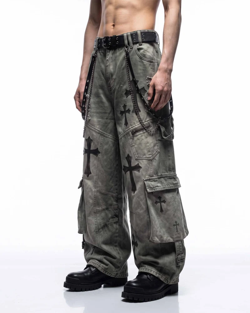 KIIKIO SYMBIOTE Series | Grunge Washed Cargo Pants