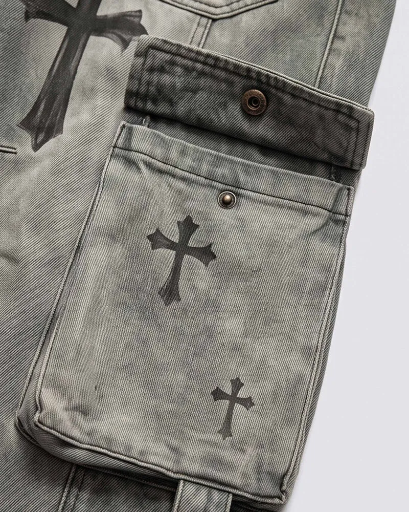 KIIKIO SYMBIOTE Series | Grunge Washed Cargo Pants
