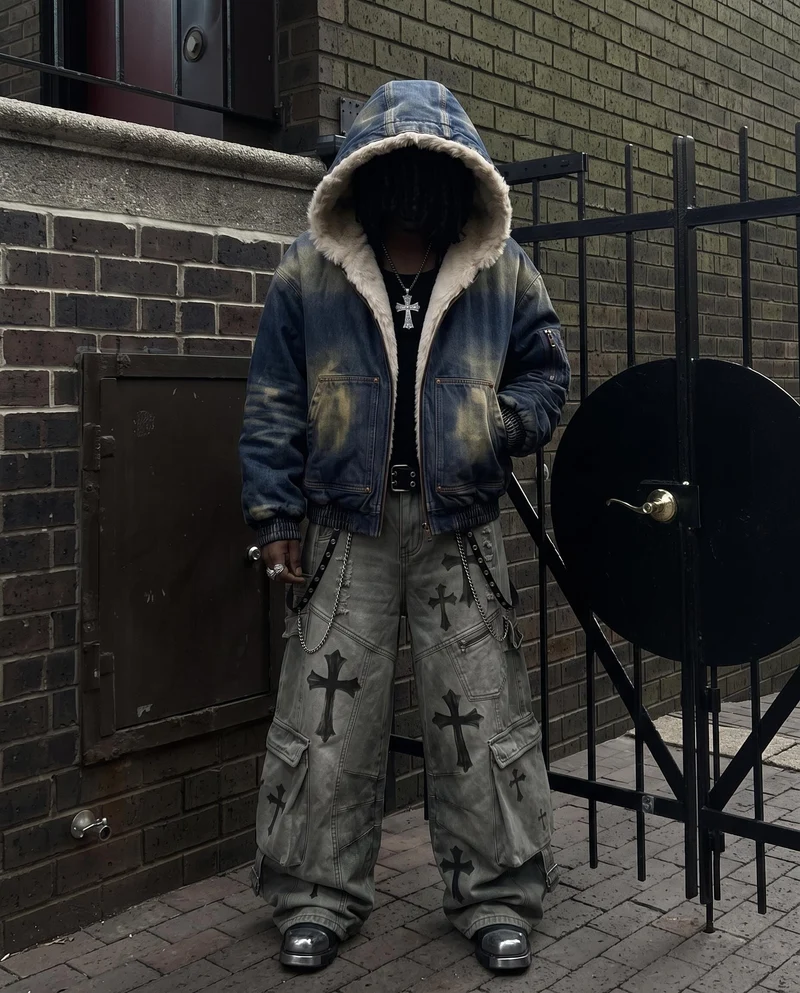 KIIKIO SYMBIOTE Series | Grunge Washed Cargo Pants