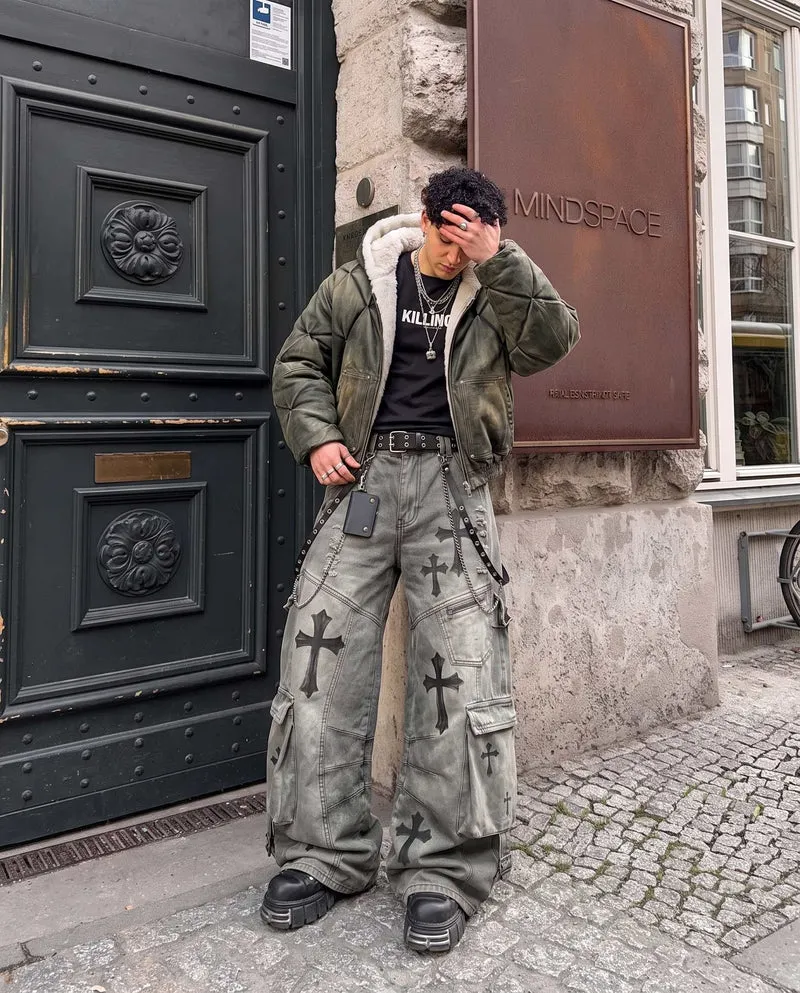 KIIKIO SYMBIOTE Series | Grunge Washed Cargo Pants
