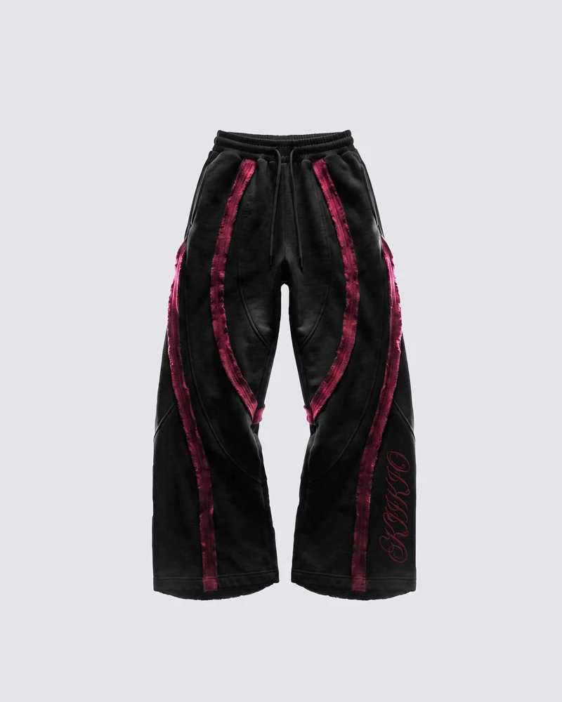 KIIKIO SYMBIOTE Series | Dark Retro Sport Patchwork Sweatpants
