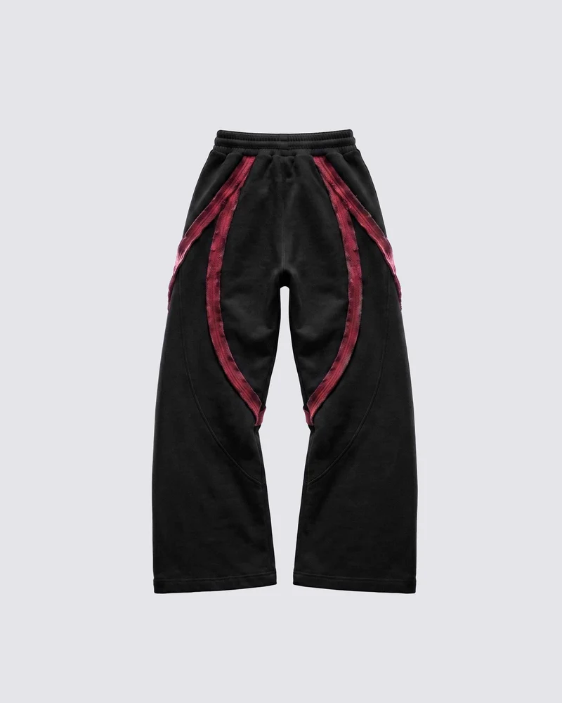 KIIKIO SYMBIOTE Series | Dark Retro Sport Patchwork Sweatpants