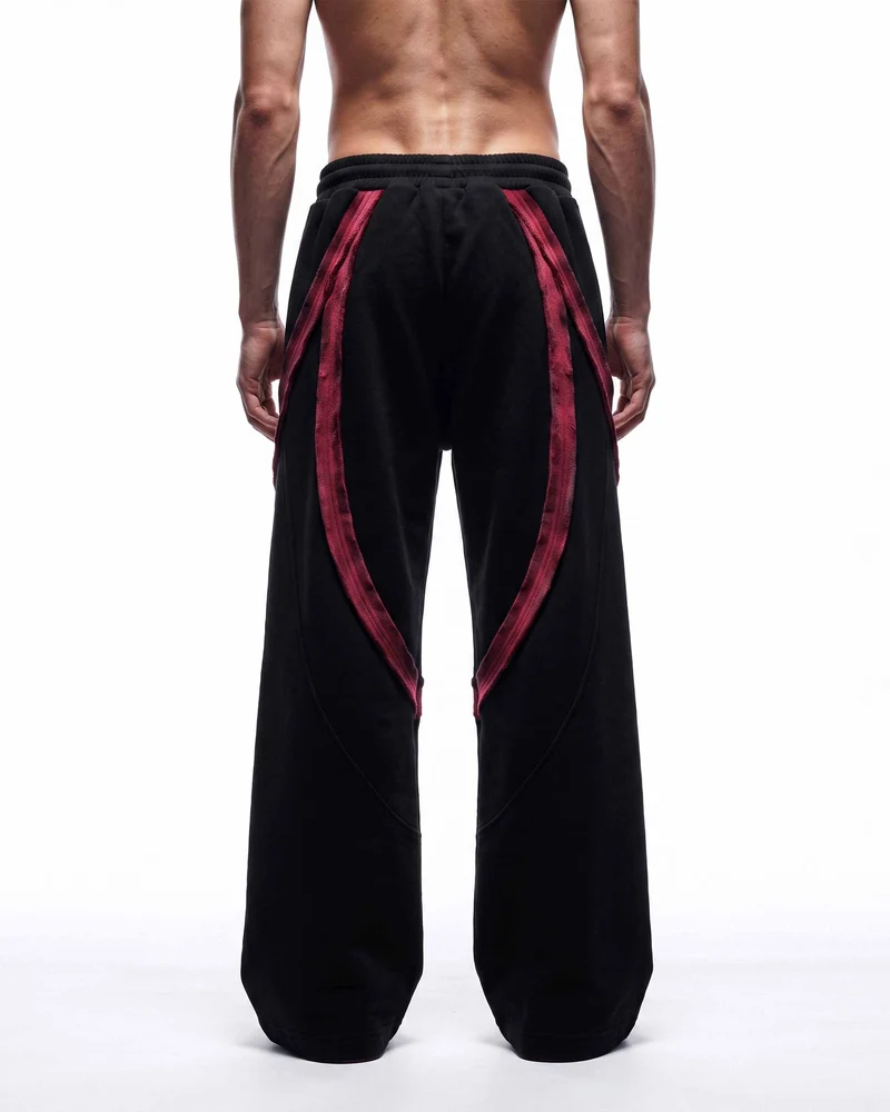 KIIKIO SYMBIOTE Series | Dark Retro Sport Patchwork Sweatpants