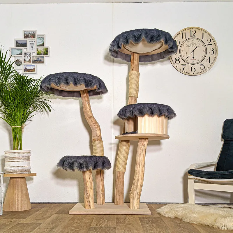 Naturkratzbaum 4397 Kratzbaum Natur Holz Design 175 cm hoch Katzenbaum