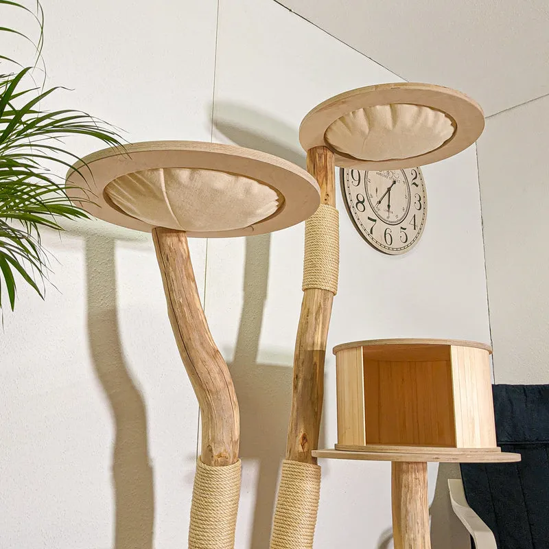 Naturkratzbaum 4397 Kratzbaum Natur Holz Design 175 cm hoch Katzenbaum