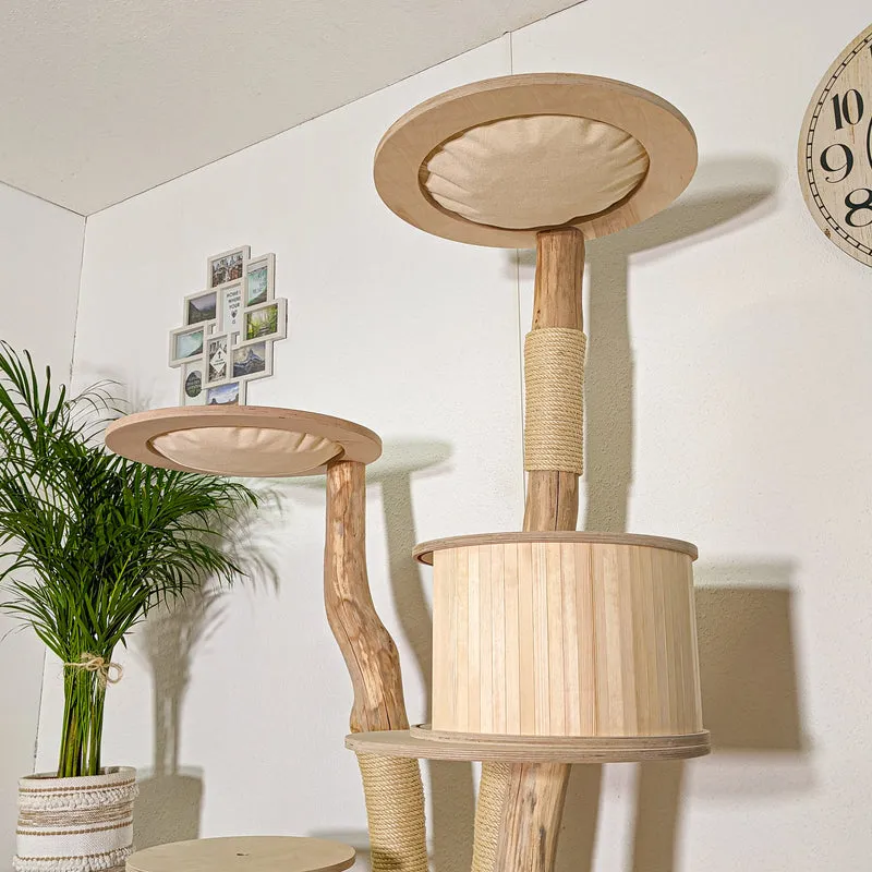 Naturkratzbaum 4397 Kratzbaum Natur Holz Design 175 cm hoch Katzenbaum