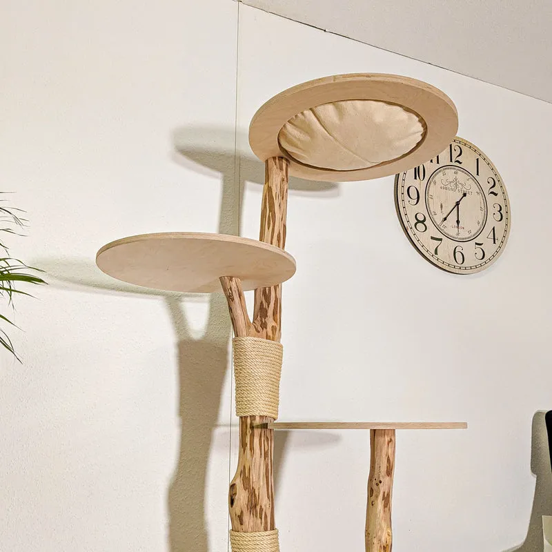 Naturkratzbaum 4395 Kratzbaum Natur Holz Design 175 cm hoch Katzenbaum