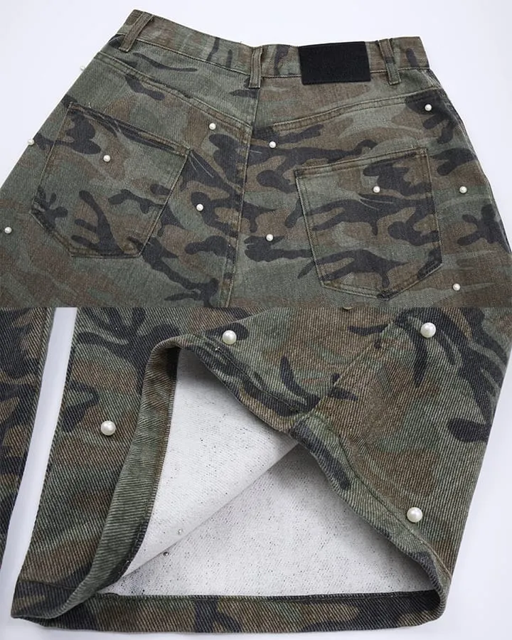 KIIKIO Vintage Camo Cargo Pants