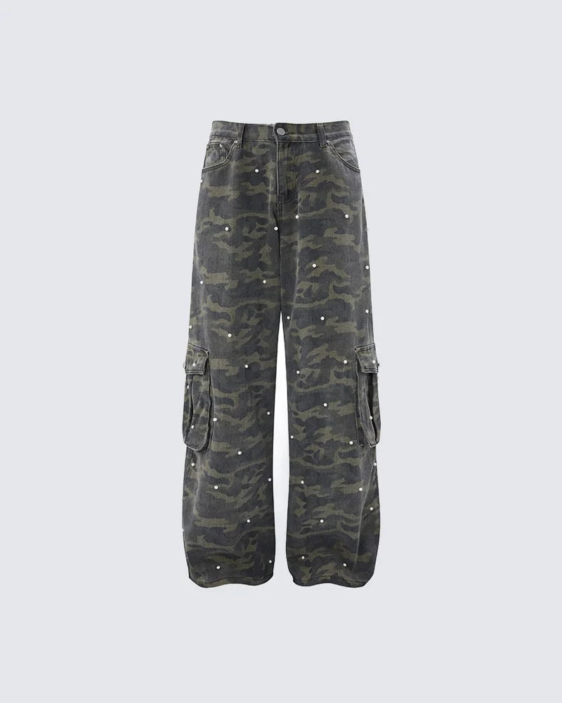 KIIKIO Utility Washed Cargo Pants