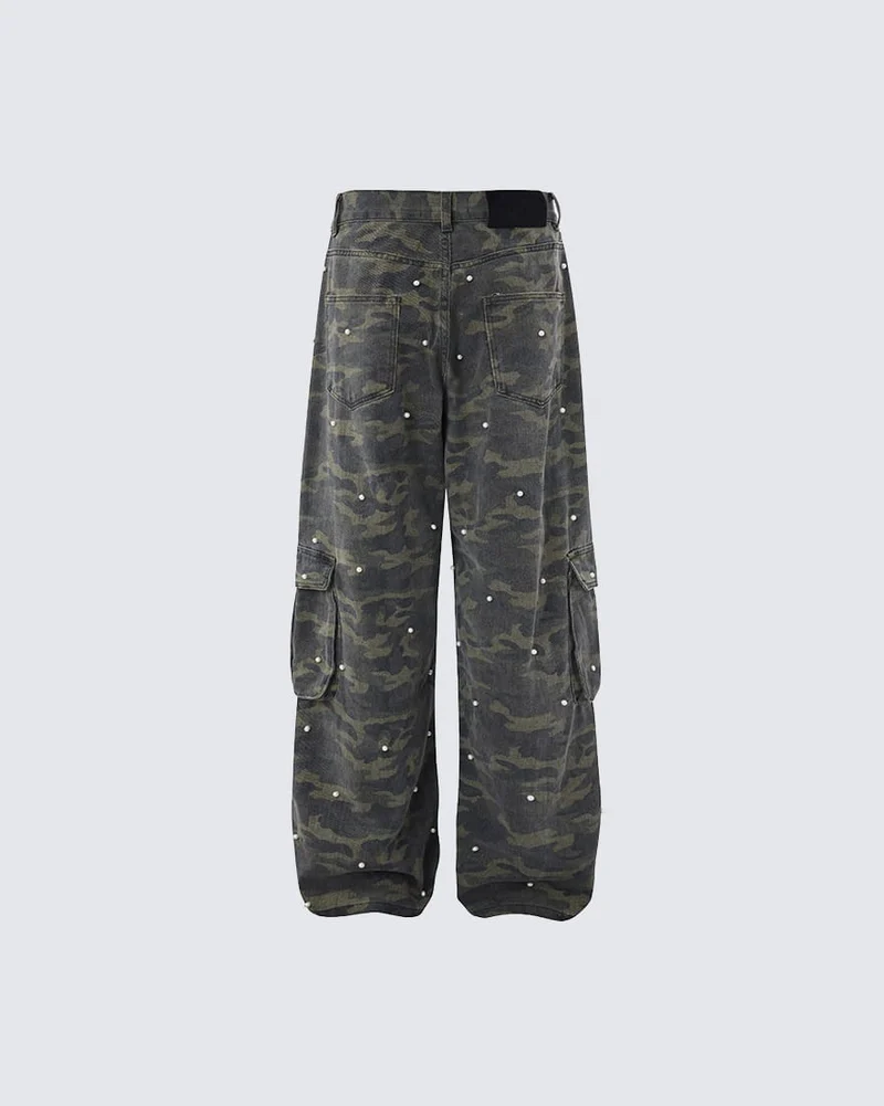 KIIKIO Utility Washed Cargo Pants