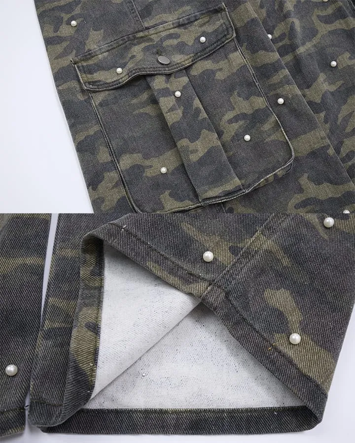 KIIKIO Utility Washed Cargo Pants