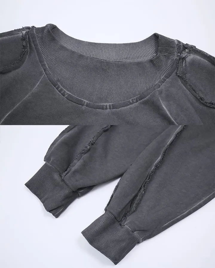 KIIKIO Grunge Distressed Patchwork Sweater