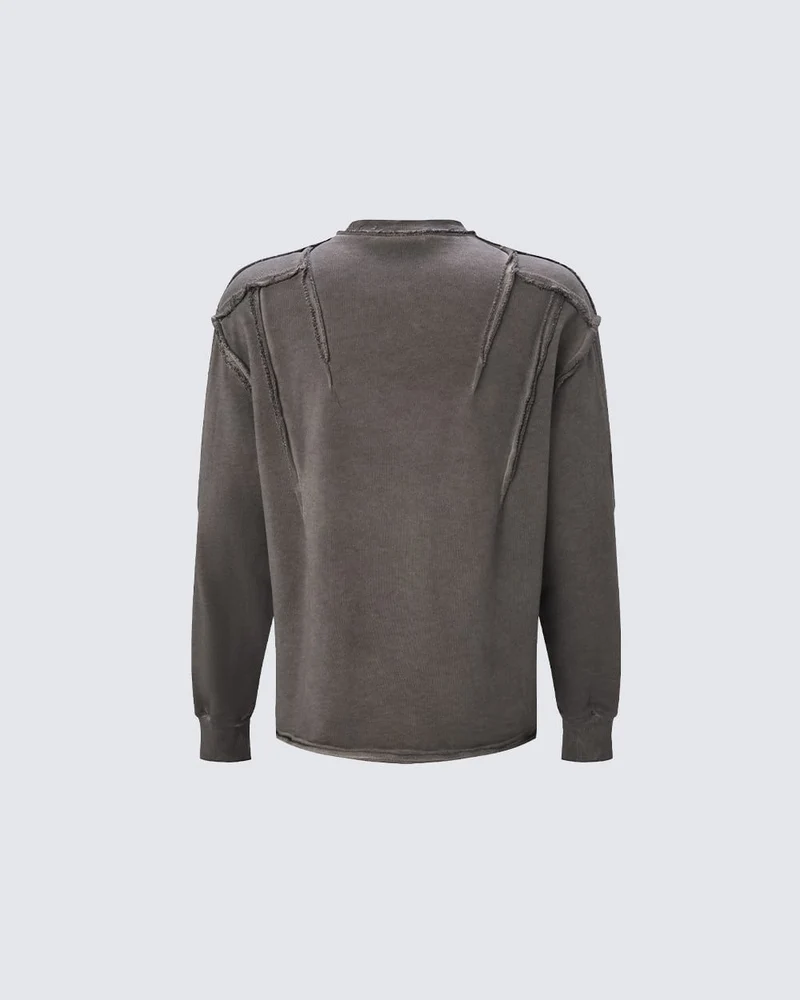 KIIKIO Grunge Washed Patchwork Sweater