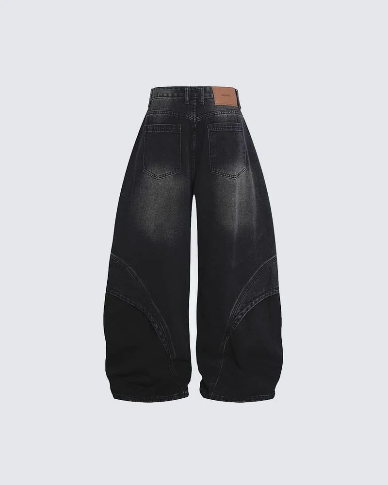 KIIKIO Baggy Washed Jeans