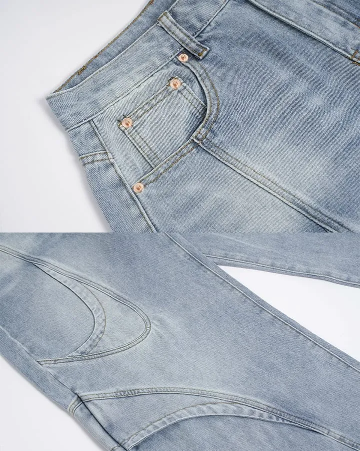 KIIKIO Baggy Washed Jeans