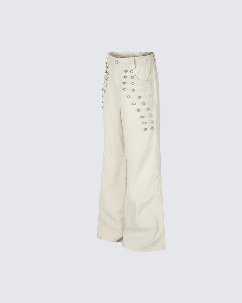 KIIKIO Y2K Washed Elastic Waist Jeans