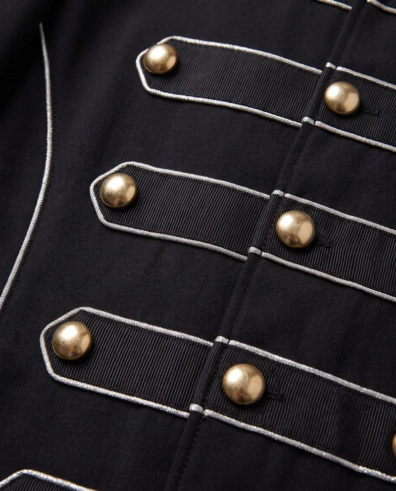KIIKIO Vintage Military Band Gold Button Jacket