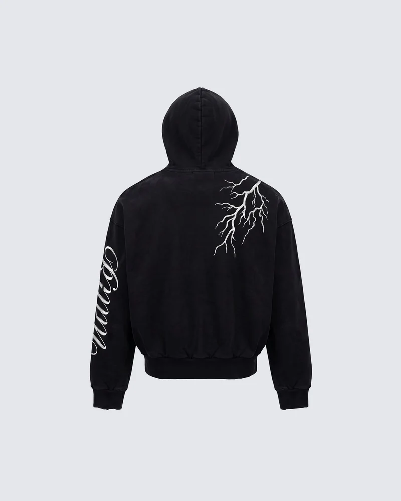 LIGHTNING Series | New Dark Hooded Zip Sweatshirt