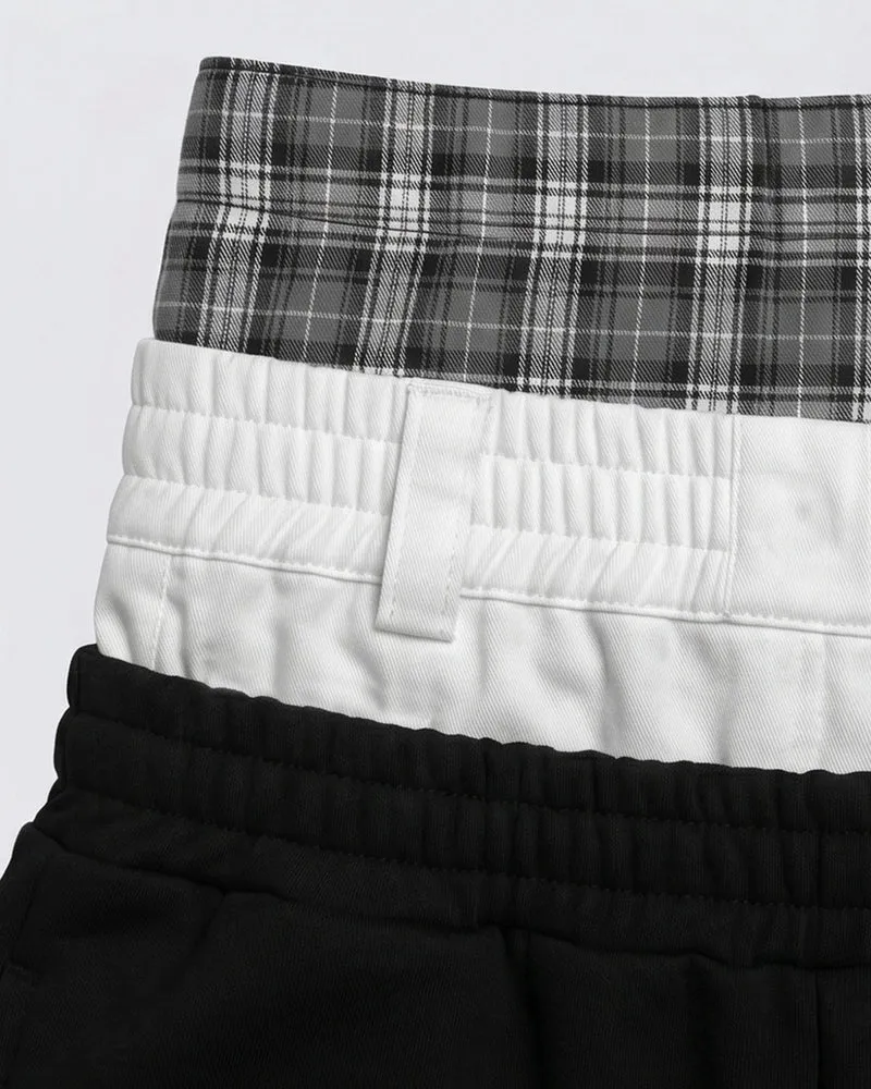 LIGHTNING Series | Layered Waist Wide-Leg Sweatpants