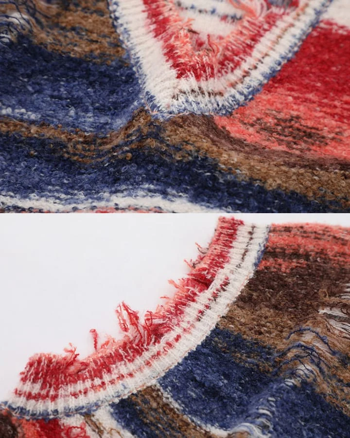 KIIKIO Vintage Distressed Sweater Vest