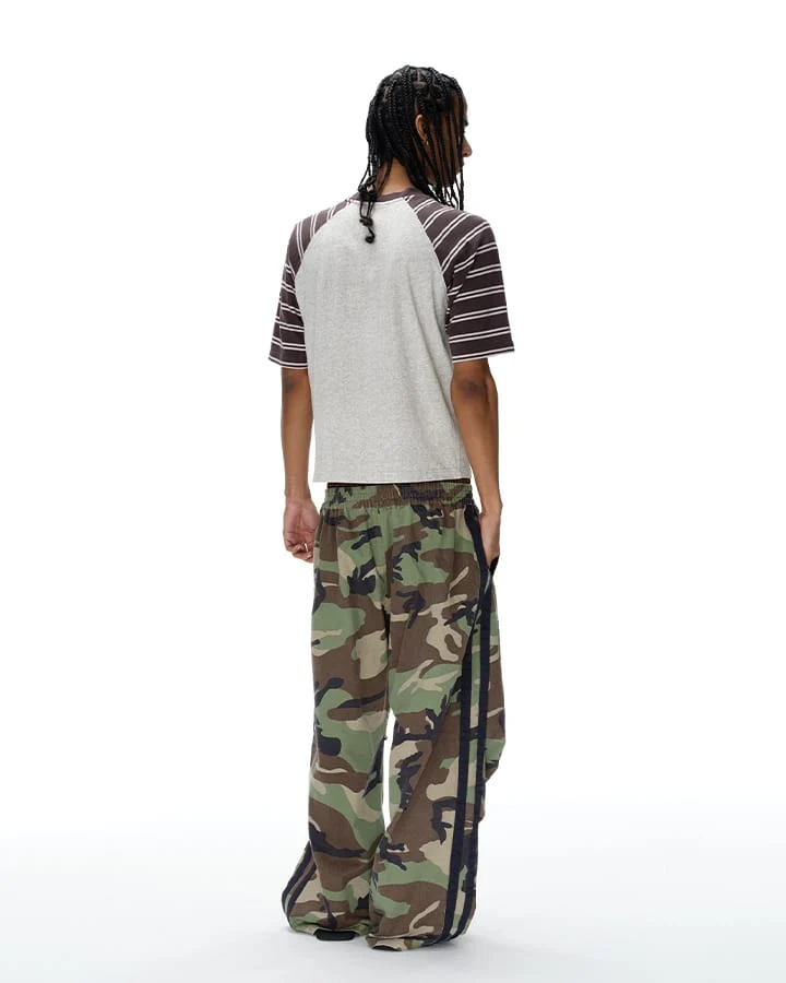 KIIKIO Utility Double Waist Camo Cargo Pants