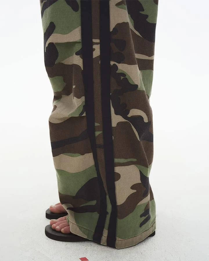 KIIKIO Utility Double Waist Camo Cargo Pants