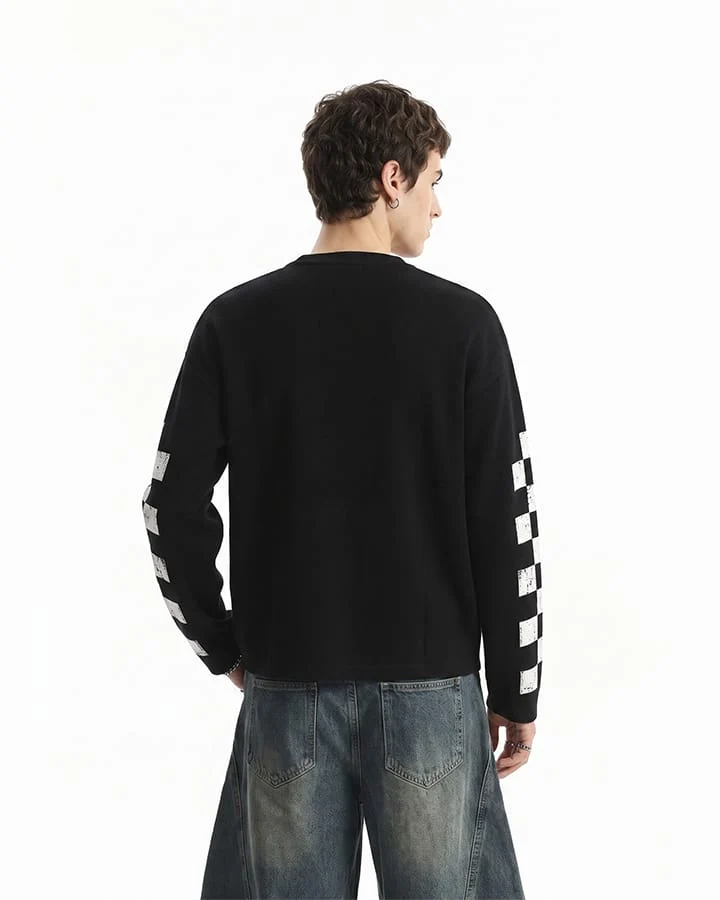 KIIKIO Retro Motorcycle Patchwork Tee