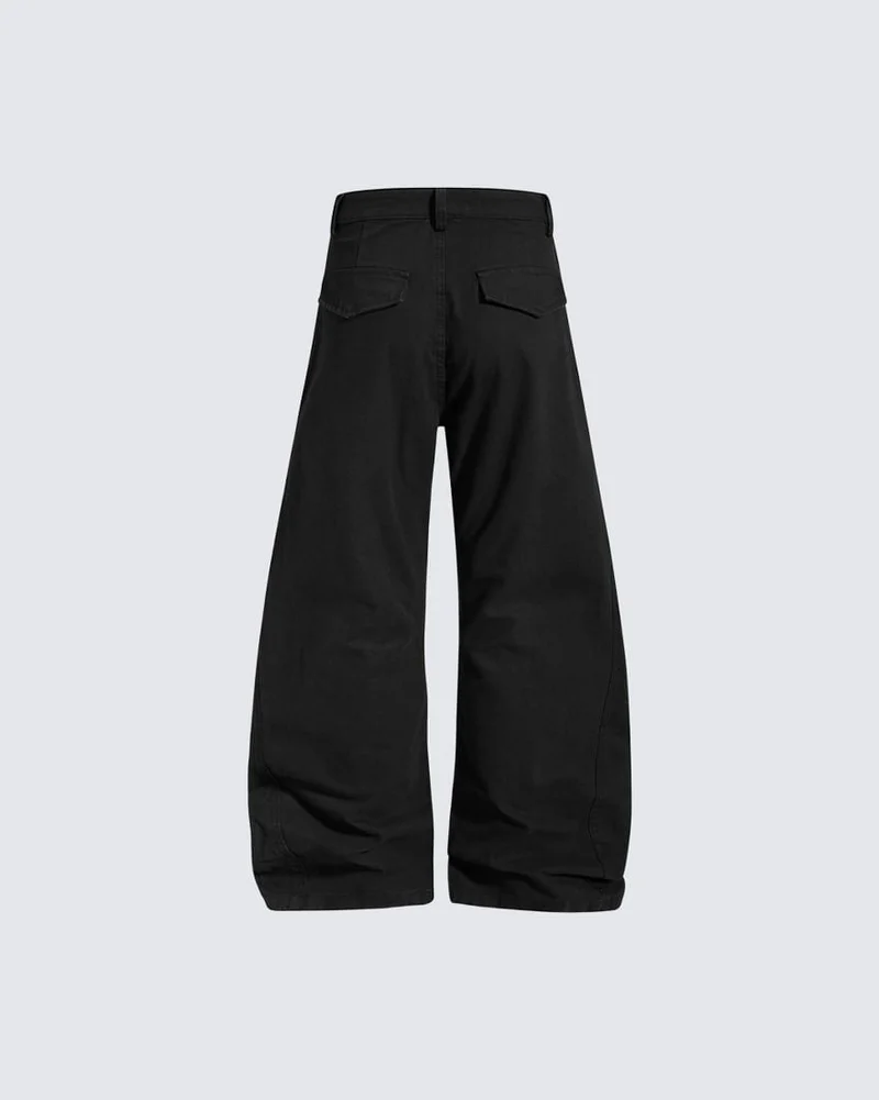 KIIKIO Utility Washed Pleated Curve Pants