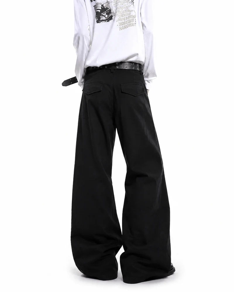 KIIKIO Utility Washed Pleated Curve Pants