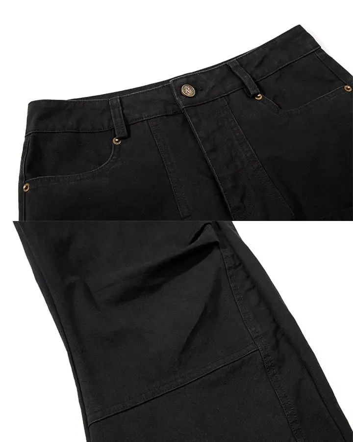 KIIKIO Utility Washed Pleated Curve Pants