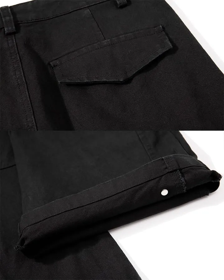 KIIKIO Utility Washed Pleated Curve Pants