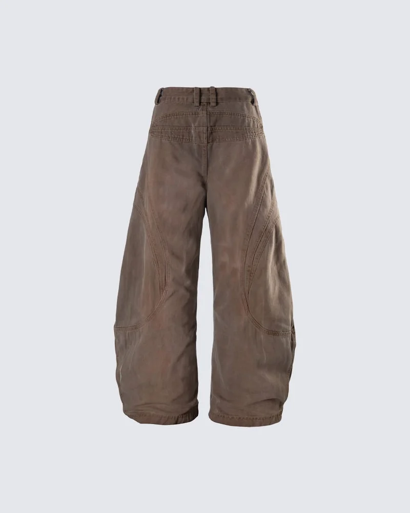 KIIKIO Utility Washed Cargo Jeans