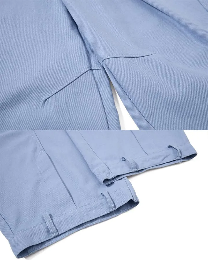 KIIKIO Utility Washed Pleated Curve Jeans