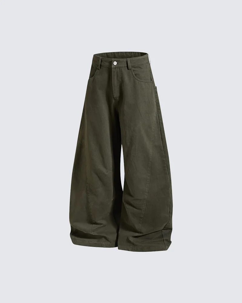 KIIKIO Utility Washed Cargo Pants