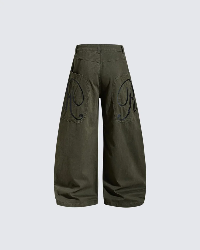 KIIKIO Utility Washed Cargo Pants