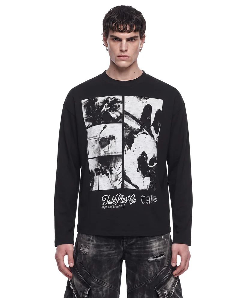 KIIKIO American Vintage-Style Rock Graphic T-Shirt