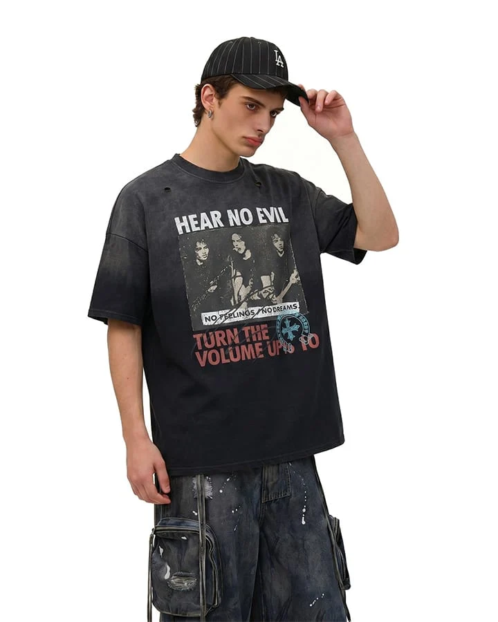 KIIKIO Grunge Washed Tee
