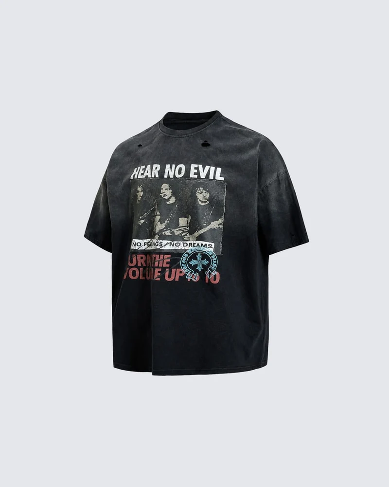 KIIKIO Grunge Washed Tee