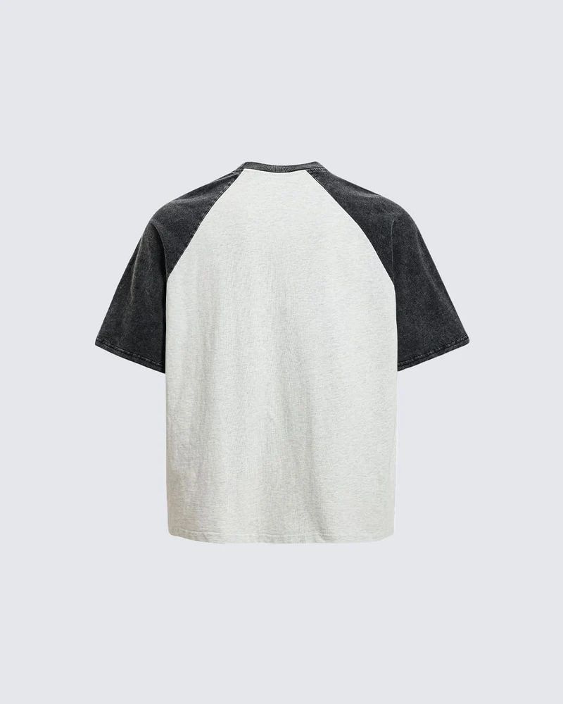 KIIKIO Retro Washed Patchwork Tee