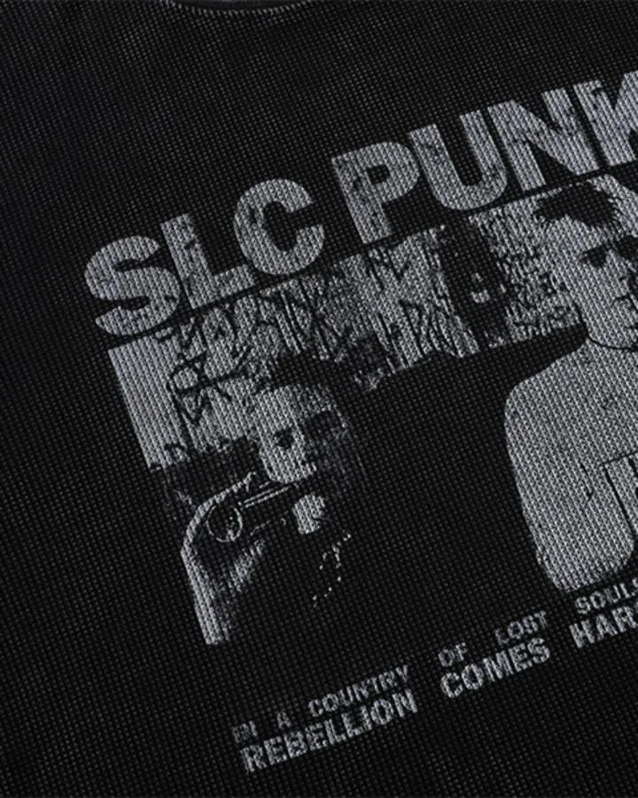 KIIKIO Punk Washed Graphic Long Sleeve T-Shirt