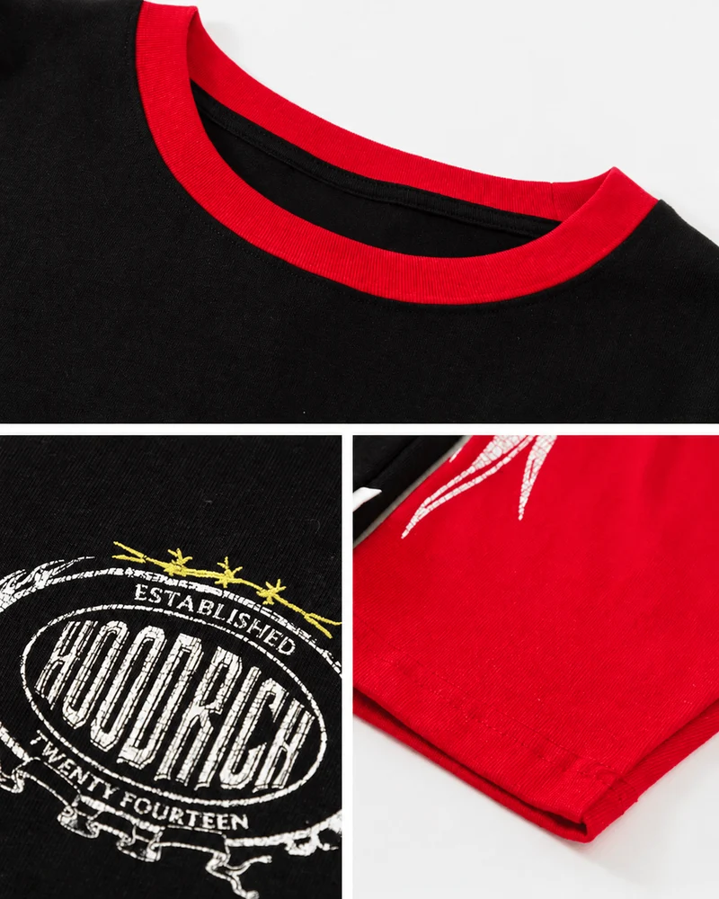 KIIKIO American Streetwear Layered Long Sleeve T-Shirt