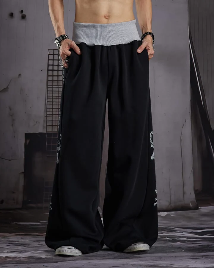 KIIKIO American Streetwear Wide Leg Sweatpants