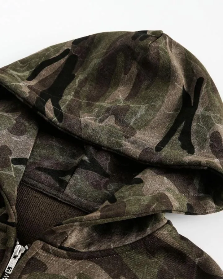 KIIKIO American-StyleCamouflage Hooded Sweatshirt